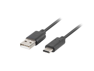 Lanberg USB Cable CA-USBO-31CU-0010-BK Connectors USB Type-c 3.1 Male a USB Tipo-a 3.1 Male Chapado Oro 1M Bla — image 1