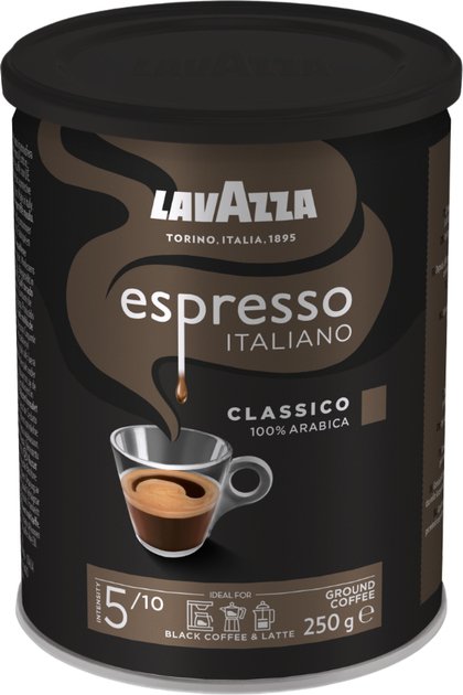 Lavazza Espresso Italian Classico Café, Gemahlen, Arabicabohnen Kräftig, 250G
