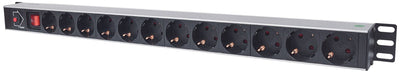 Intellinet Barra Multicontactos Vertical With 12 Salidas - Contactos Type German — image 1