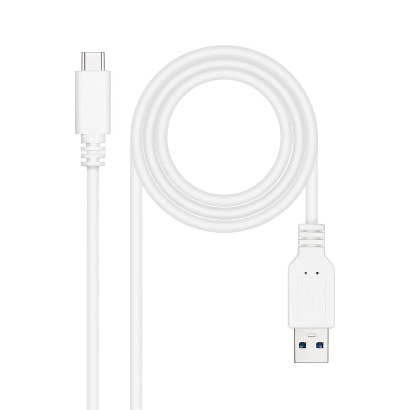 Nanocable USB Cable 3.1 GEN2 10Gbps 3A USB-C/m-a/M - 0.5M - White