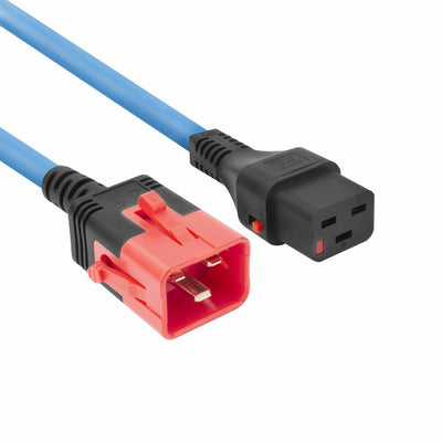 Powercord C19 IEC Lock - C20 IEC Lock Dual Locking Blue 3M, PC3642 — image 1