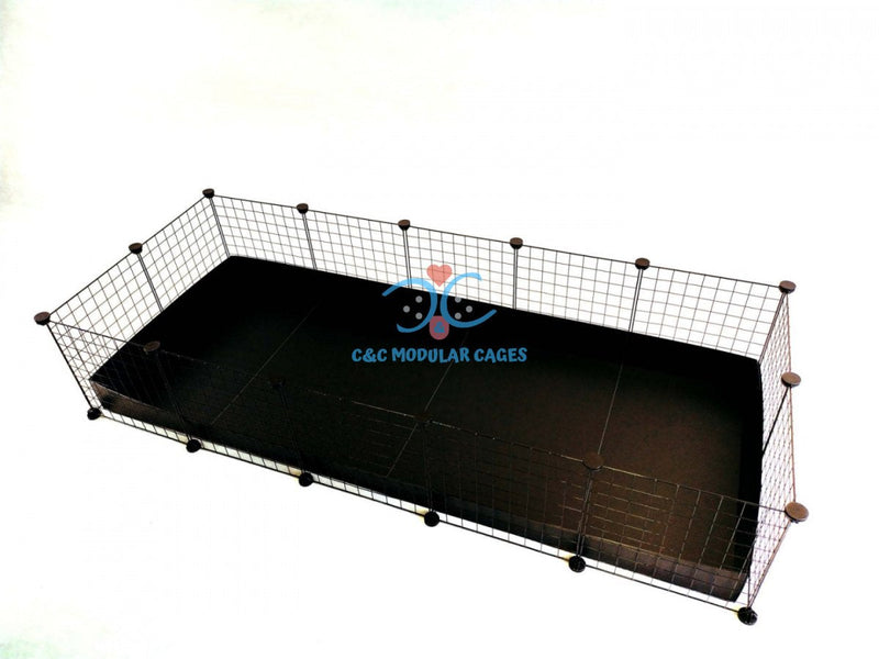 C&c 5X2 Cage Modular Cerdo Conejo Erizo Black 180 X 75 X 37CM