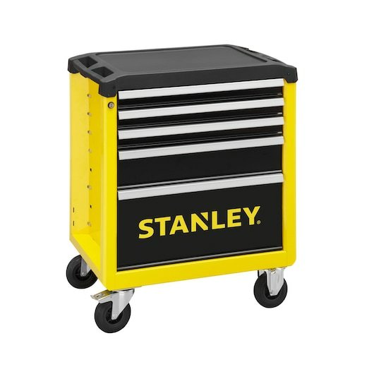 Stanley Carro Workshop With 5 Drawers Carro Tools Yellow/Black Capacity Charging Up To 300KG STST74305-1