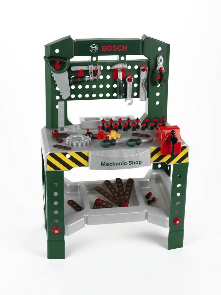Theo Klein Bench Trabajo Bosch Con Set de Accesorios 77 Piezas Herramientas Children