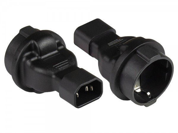 Alcasa PA-1402S Adapter Plug Eléctrico C14 Type F Black