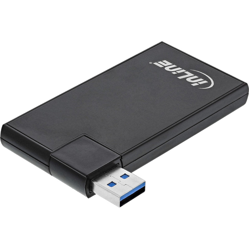 Inline Hub Rotating USB 3.0, 4 Ports Black