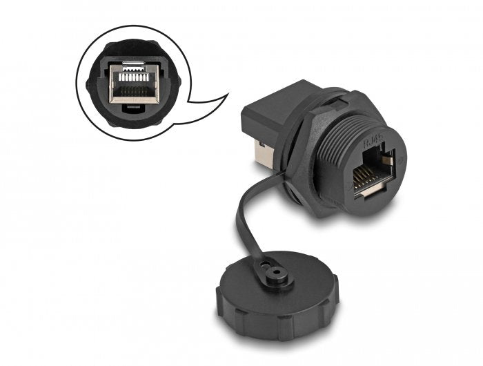 Delock RJ45 CAT.6A Empalme With Verschlusskappe Assembly IP67 Staub- And Waterproof