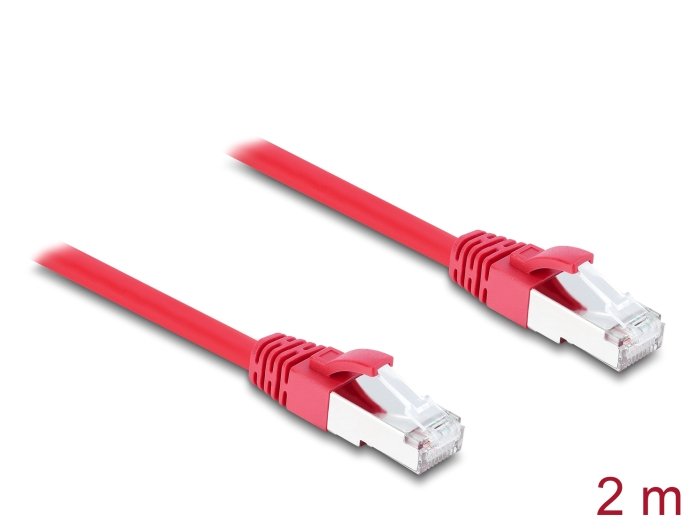 Delock RJ45 Network Cable CAT.6A S FTP 2M Red
