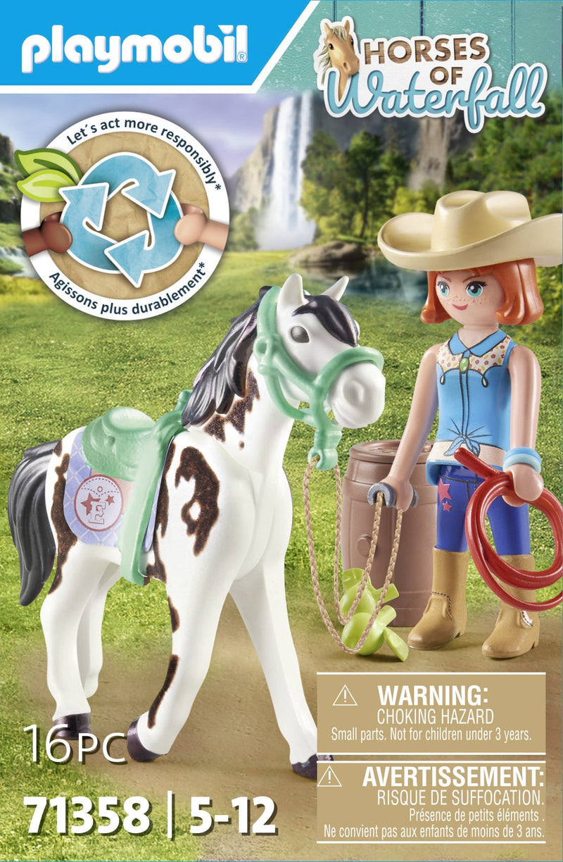 Playmobil 71358 Caballos Cascada Ellie And Aserrín With Ejercicio Occidental 71358