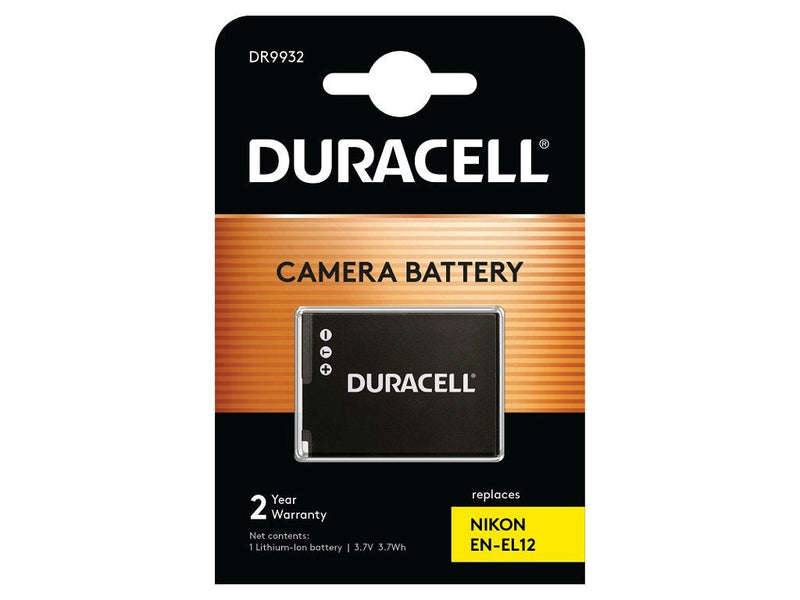 Duracell Digital Camera Battery 3.7V 1000MAH Replacement For Nikon EN-EL12 DR9932