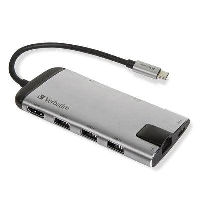 Verbatim USB Hub USB-C 3.1 6-PORT Portable Grey 3x USB 3.0, Hdmi, Usb-c, Ethernet, SD/microSD — image 1