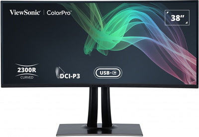 Viewsonic Monitor VP3881A Wqhd Curved 21:9 38 300 NITS 5MS 100% Srgb Incl 2X5W Speakers USB-C 90W RJ45 — image 1