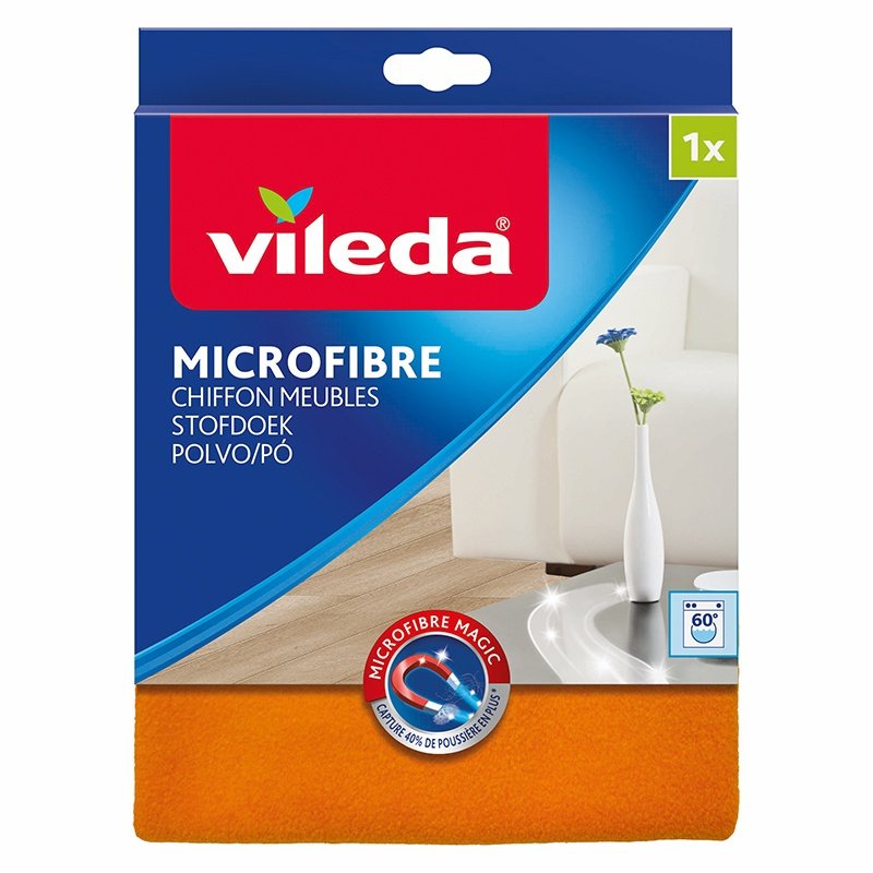 Vileda 4023103124967 Trapo Limpiar Microfibra, Poliéster Orange 1 Pieces