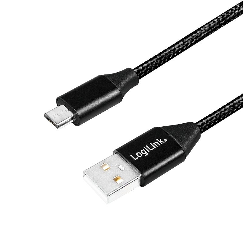 Logilink CU0143 USB Cable 0,3M 2.0 USB a Micro-usb B Black