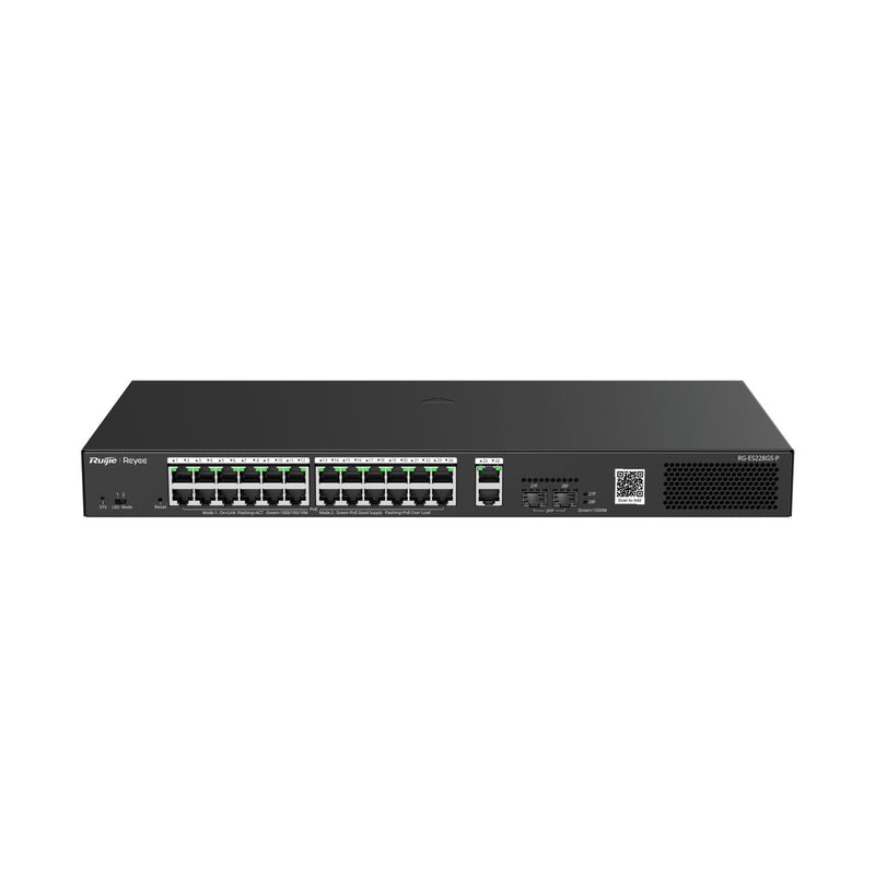 28-PORT Gigabit Smart Cloud Managed PoE Switch, 24X Gbit PoE +, 370W