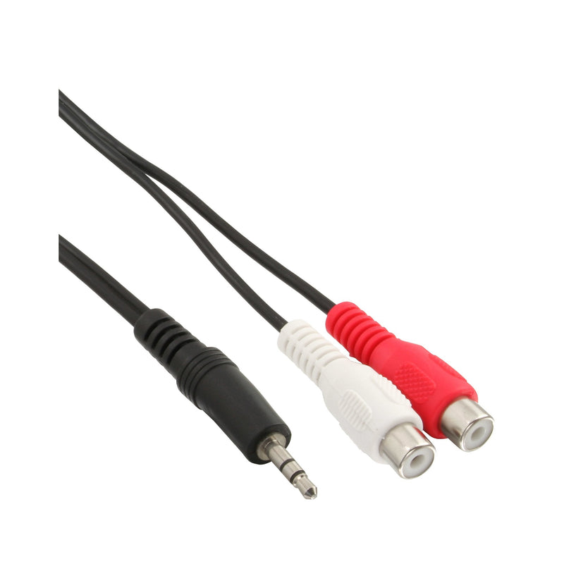 Inline Cable Audio 2X Rca Female a 3.5MM Stereo Male 3M