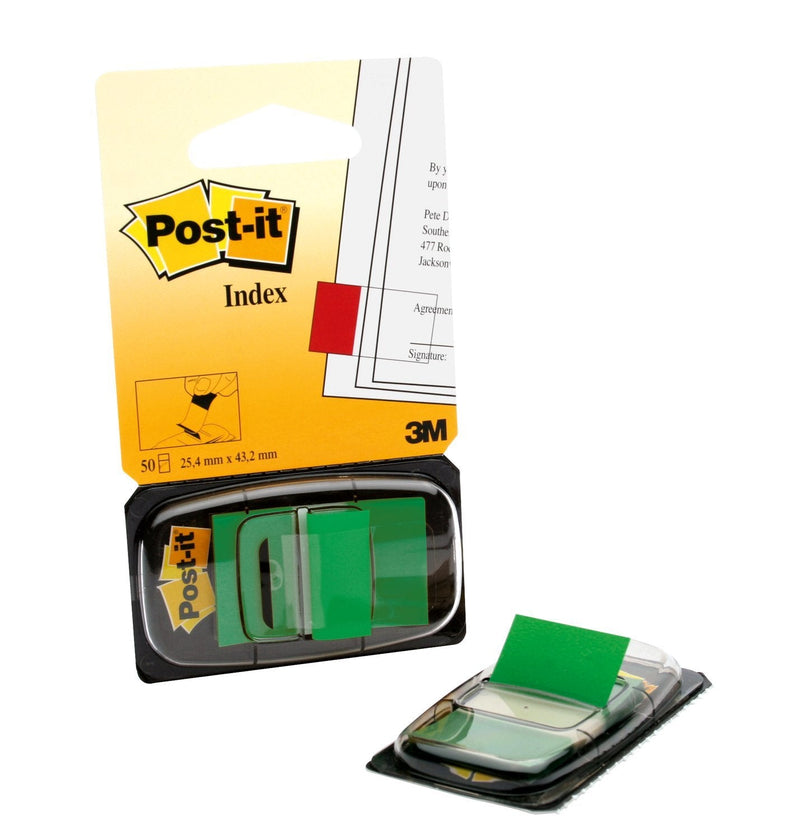 3M Marcador Index Post-it Medium Dispensador 50 Units Green
