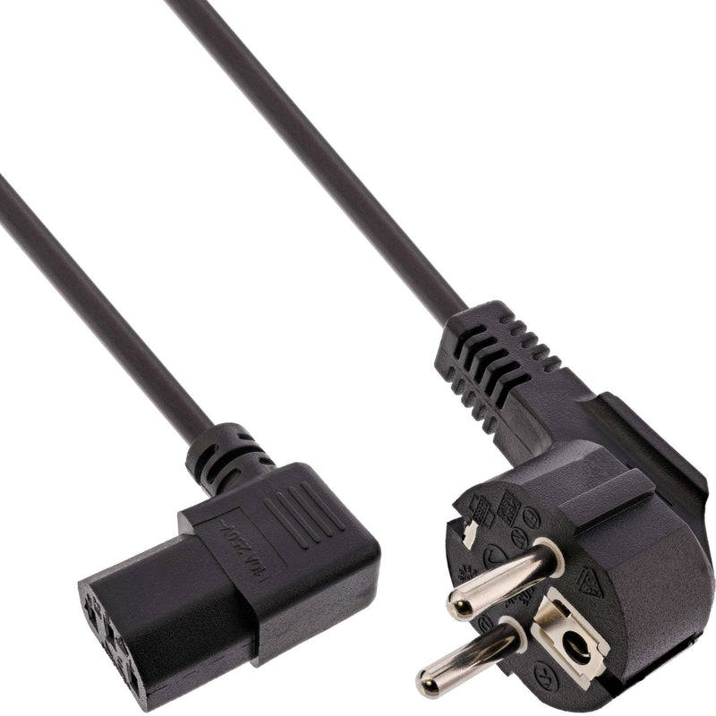 Inline 45 Pieces Bulk-pack Cable Power Type F Acodado C13 Acodado Black 1M