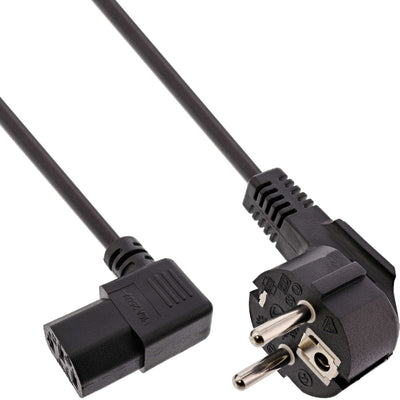 Inline Cable Power Type F Ángulo a C13 Ángulo Recto Black 3M — image 1