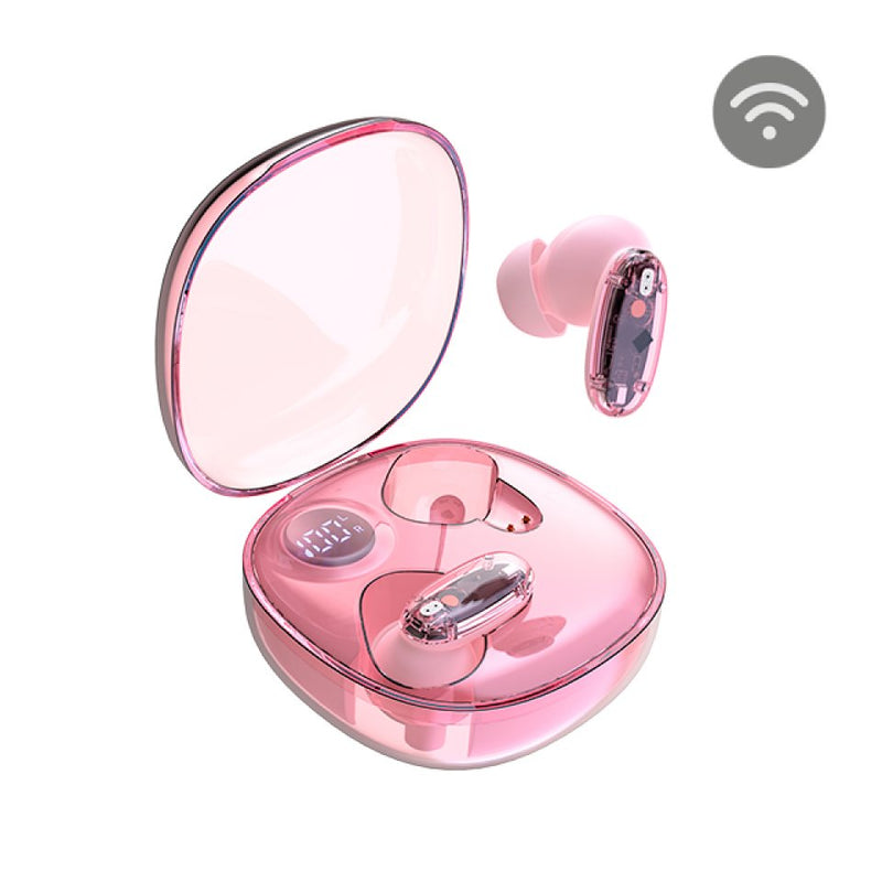Headphone Gaming MHIB2 Semi-transparente Bluetooth 5.4/ Indicador LED Pink Mars