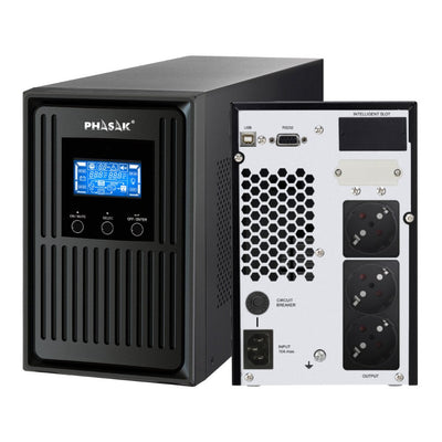 UPS Online Conqueror Pro 1000VA Online LCD 1000VA-900W 3 Salidas Formato Tower — image 1