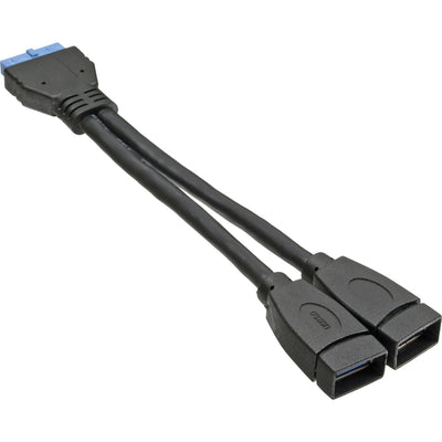 Inline Adapter USB 3.0 Internal 2x USB a Female Head Motherboard — image 1