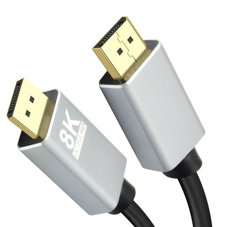 Helos Cable DisplayPort Male/Male Premium 8K, 1,0M, Black