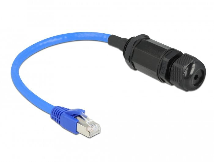 Delock Cable RJ45 Connector Male a RJ45 Connector Female CAT.6 Waterproof With Prensaestopas