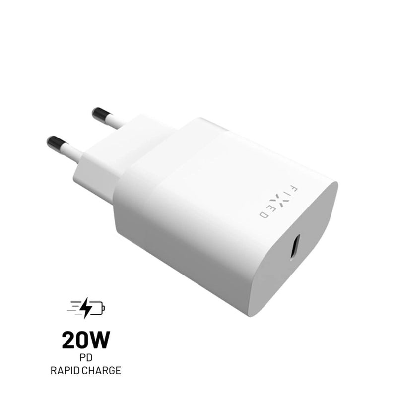 Travel Charger Fixed USB-C 20W White