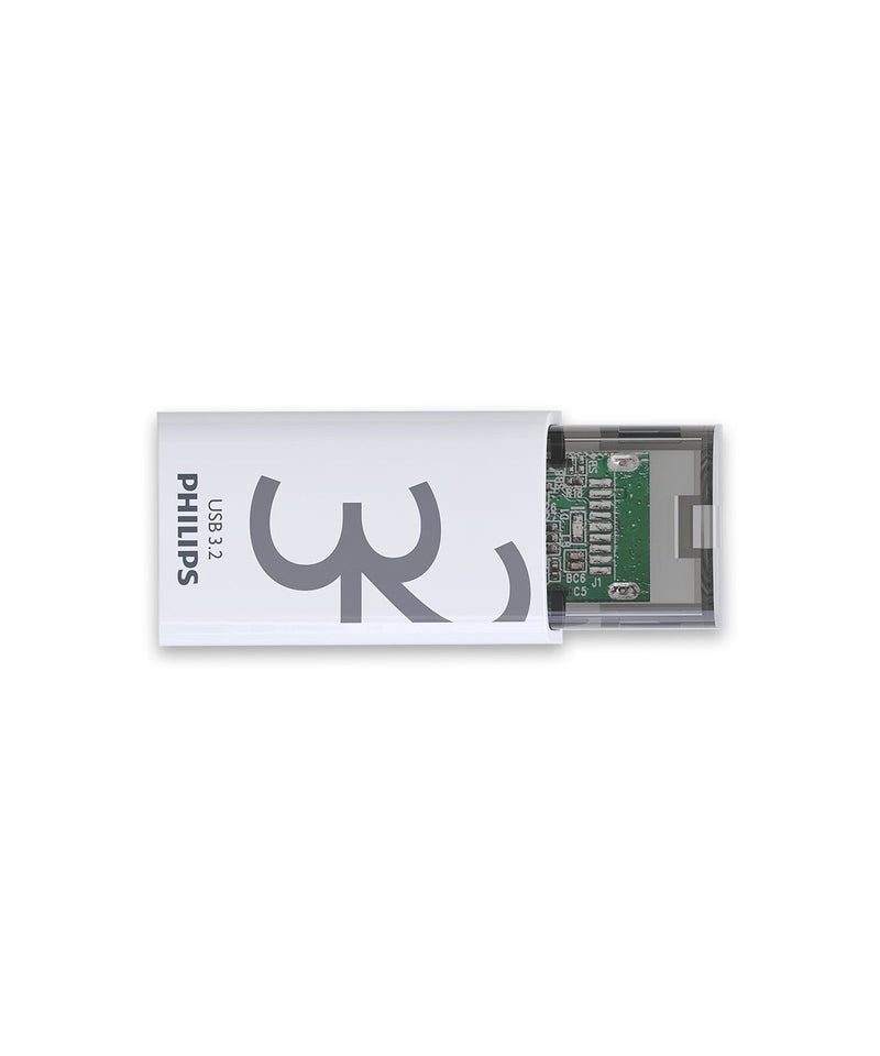 Philips USB 3.2 32GB Click Series Gen 1 USB-C Unit Flash USB 128GB USB Type a 2.0 Silver