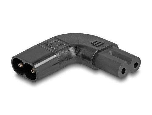 Delock Power Adapter IEC 60320 - C8 a C7, Connector Male Connector Female 2,5A, 90° Izquierda Derecha Angulado — image 1