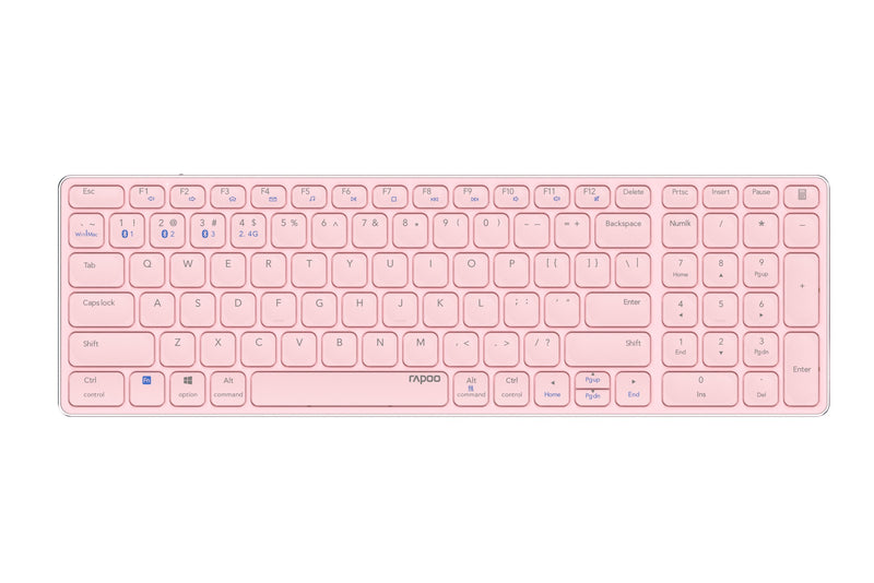 Rapoo Keyboard Wireless And Bluetooth E9700M Portuguese 2.4GHZ Bt 3.0 5.0 Diseã' Or Ultrafino Battery