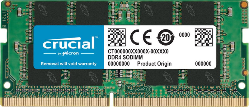Crucial Memory DDR4 SODIMM 16GB 3200 Mt/S (PC4-25600) CL22 Dr X8 Unbuffered SODIMM 288PIN No Ecc