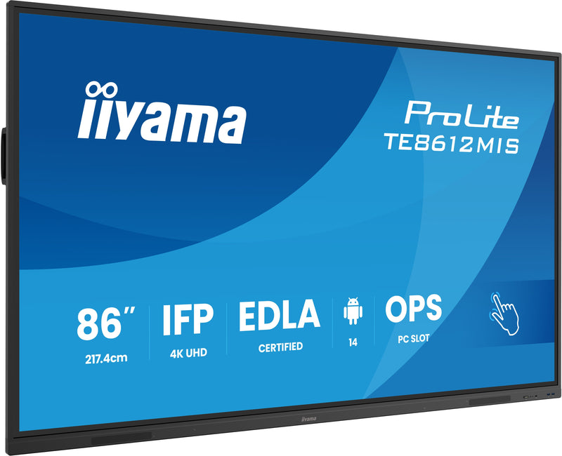 Iiyama TE8612MIS-B4AG Screen Plana Señalización Digital 165,1CM (65) LCD Wi-Fi 400 Cd / M² 4K Ultra HD Black T