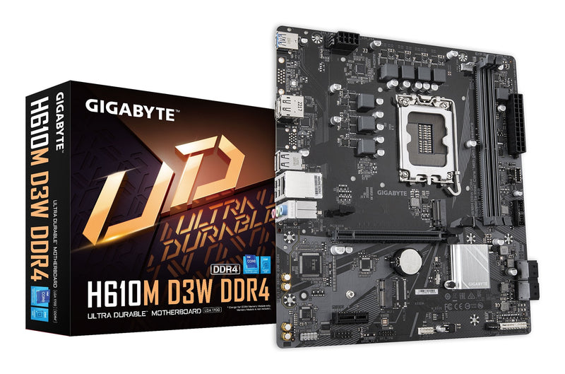 Gigabyte Motherboard H610M D3W S1700 MATX DDR4