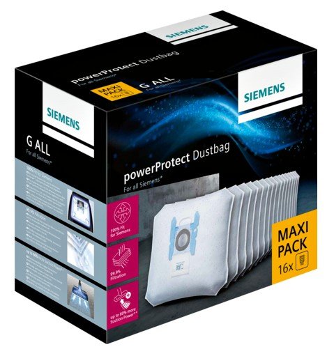 Siemens Powerprotect VZ16GALL Bag Vacuum Cleaner 16 Pieces