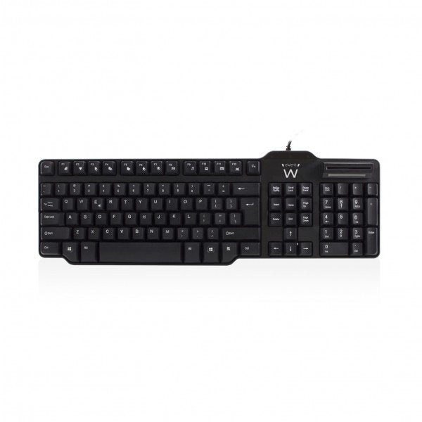 Ewent Keyboard With USB Cable - Card Reader Inteligentes - Cable 1.5M - Disposicion Italiana QWERTY It -