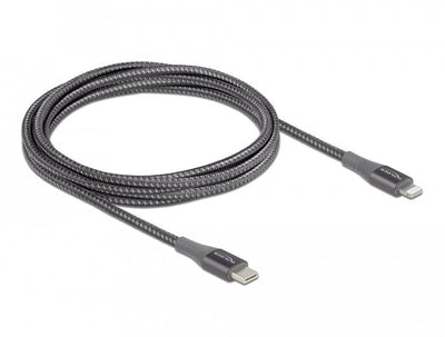 Delock 86632 Cable Datos And Charging USB Type-c™ a Lightning™ Iphone™, Ipad™ And Ipod™ Grey 2M Mfi — image 1