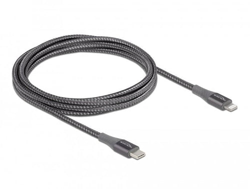 Delock 86632 Cable Datos And Charging USB Type-c™ a Lightning™ Iphone™, Ipad™ And Ipod™ Grey 2M Mfi — image 1