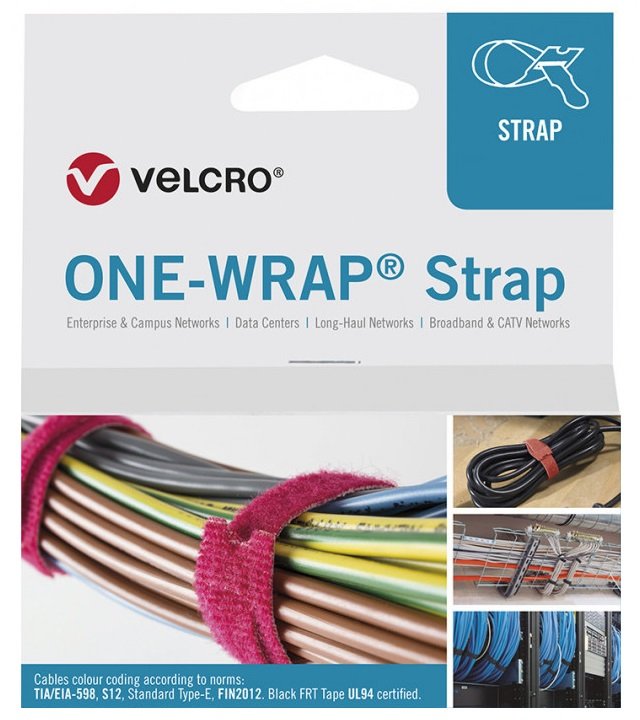 Velcro® One-wrap® Strap Klett-cablebinder 13MM X 200MM 25 Pieces Black