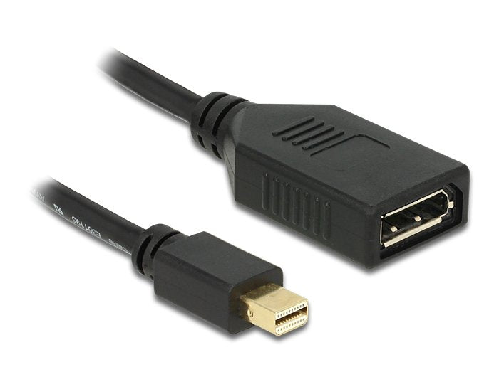 Delock Adapter Mini DisplayPort a DisplayPort M/H 0.20 Black 65554