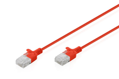 CAT.6 U-UTP Slim Network Cable, 0,5M, Red — image 1