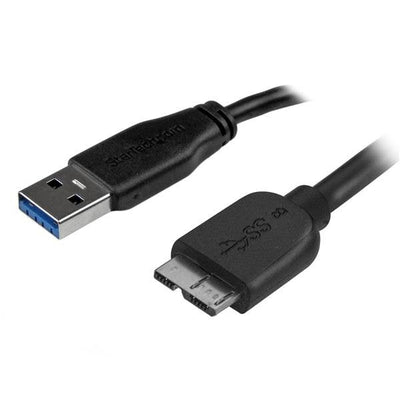 StarTech USB Cable 3.1 Slim 2M USB a Micro USB B Male a Male Black — image 1