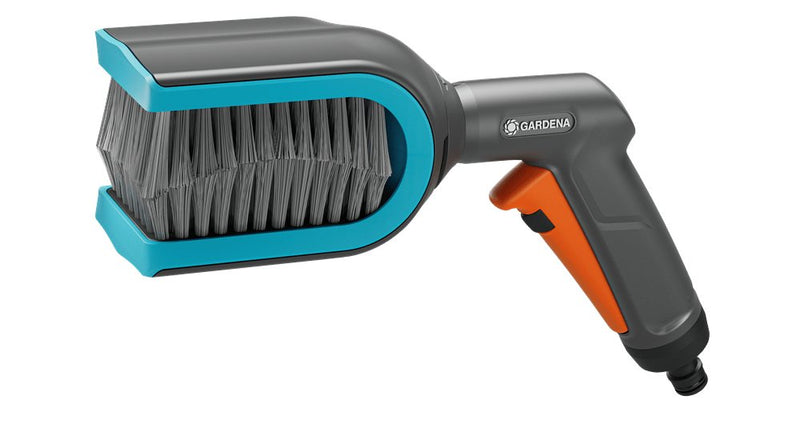 Gardena Brush Persianas Cleansystem, Brush Lavado Grey/Turquesa, Head Rotating 90° Ambos Lados 18850-20