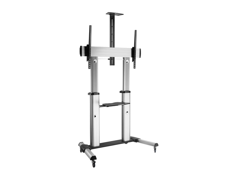 Equip Stand Screen Floor With Wheels 60-100 - Dos Estantes - Gestion Cables - Weight Max. 100KG - VESA 1000X60