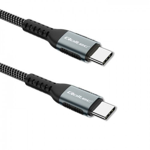 Qoltec 52358 USB 2.0 Type-c USB Cable 2.0 Type-c 100W Qc 3.0 PD 1.5M Black