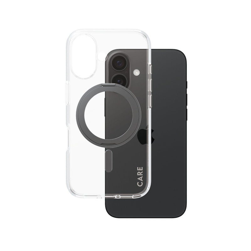 Panzerglass Care™ By ® Case Transparent W. Black Kickstand & Magsafe Iphone 16 Case For Apple - Iphone 16 Blac