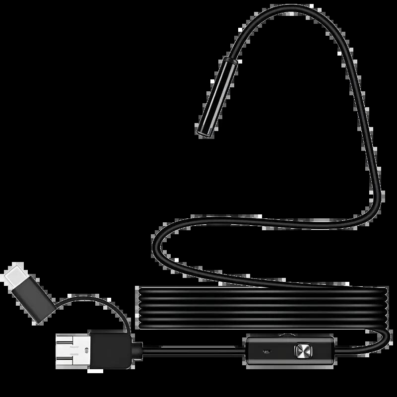 Endoscopio Digital 8MM Auto Focus 5MP (usb-a/Microusb/Type-c) – Soft Cable – 3.5M