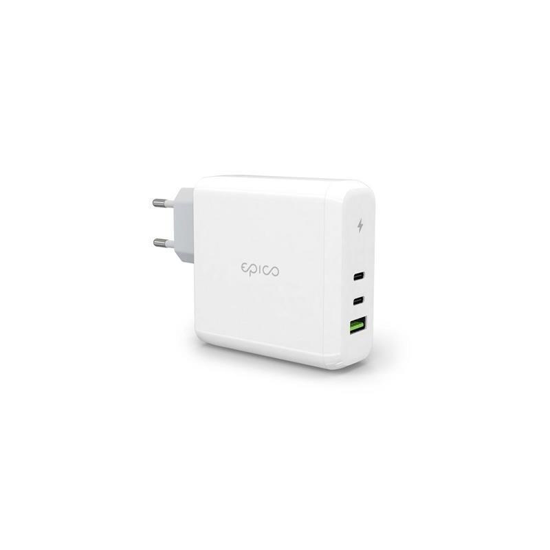Epico Charger 100W GaN 2x USB-C 1x USB-A - White