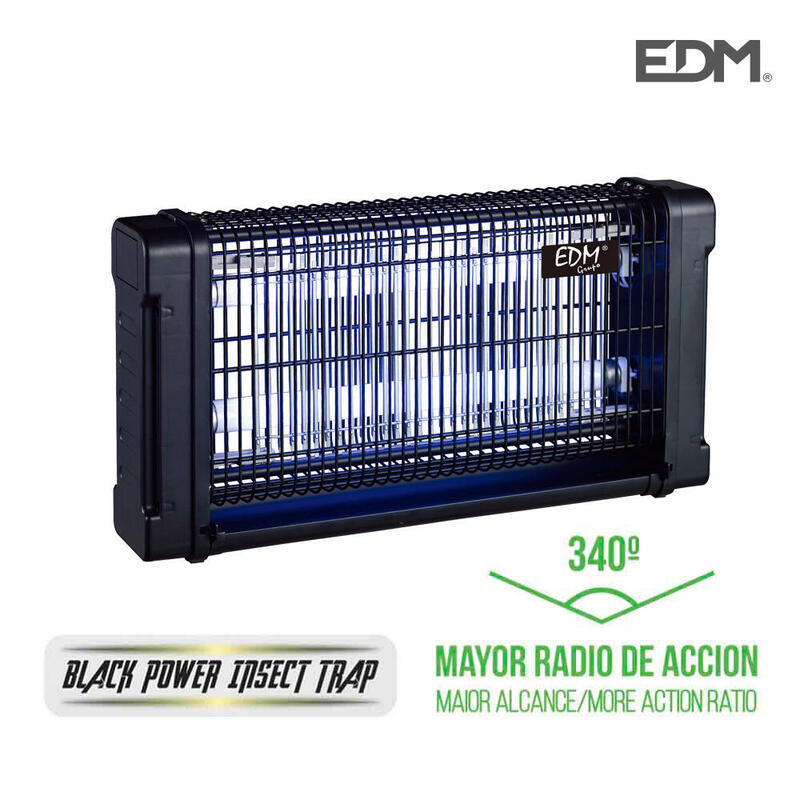 EDM Exterminador Insectos Professional Electronic 2X6W 31,6X10X26,5CM 340° Colour Black